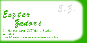 eszter zadori business card